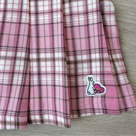 🆕 Japan Exclusive FR2 Pink Plaid Pleated Mini Skirt with Shorts